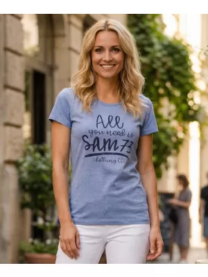 Női póló SAM 73 KYRINA LTSN476 SÖTÉTKÉK