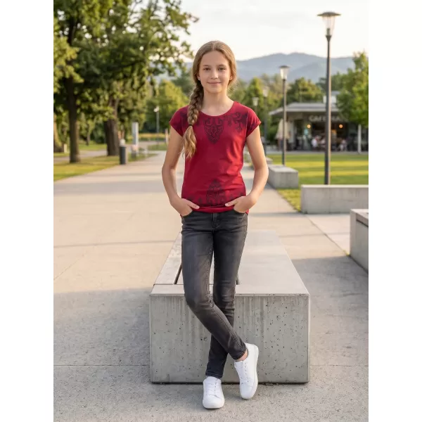  Rövid ujjú lány póló SAM 73 GT 525 PIROS 