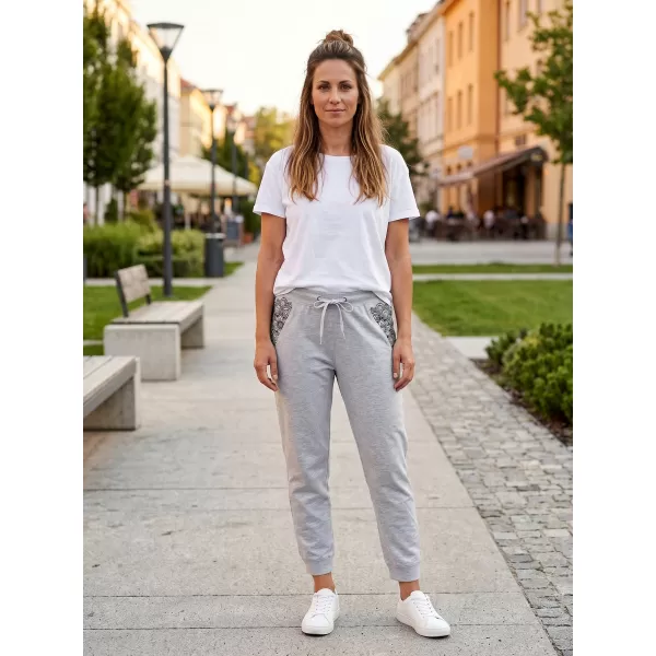  3/4-es női nadrág SAM 73 EFRENA LPAN326 VILÁGOSSZÜRKE 