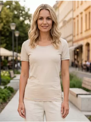 Női póló SAM 73 LINDIA LTSN483 BÉZS