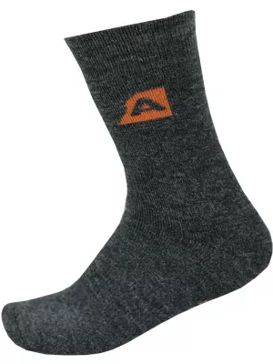 Zokni ALPINE PRO OTHAR USCP058 SÖTÉT SZÜRKE KIEMELÉSEK/NARANCS