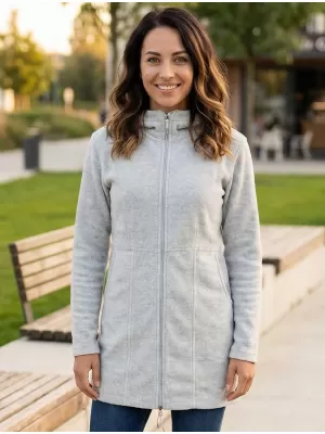 Női kibővített gyapjú pulóver ALPINE PRO SYLVA LCTP109 VILÁGOSSZÜRKE