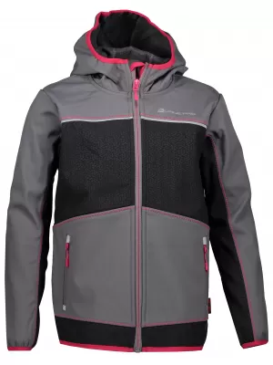 Baby Softshell kabát ALPINE PRO STORMO 2 KJCP146 SZÜRKE/RÓZSASZÍN