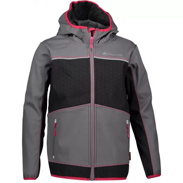  Baby Softshell kabát ALPINE PRO STORMO 2 KJCP146 SZÜRKE/RÓZSASZÍN 