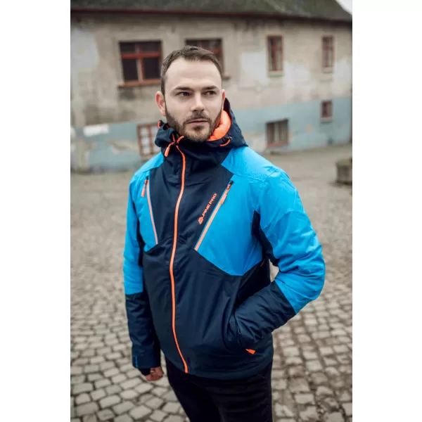  Férfi sí kabát ALPINE PRO MIKAER 3 MJCP368 SÖTÉTKÉK 