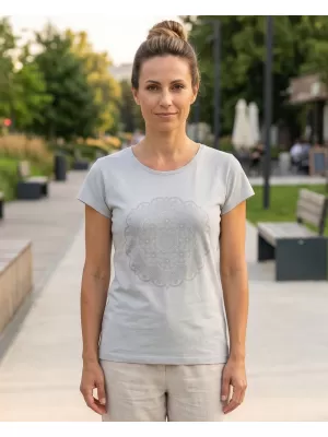 Női T -póló rövid ujjú SAM 73 LTSP534 VILÁGOSSZÜRKE