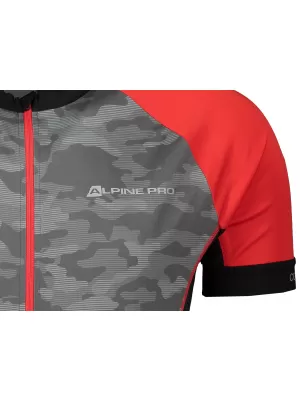 Kerékpár mez ALPINE PRO MARK MTSR461 SZÜRKE/PIROS