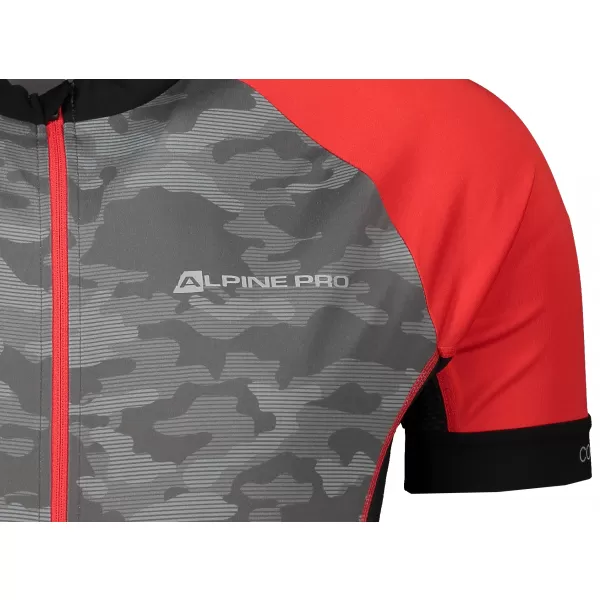  Kerékpár mez ALPINE PRO MARK MTSR461 SZÜRKE/PIROS 