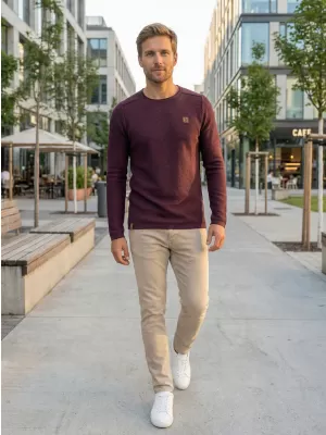 Férfi pulóver ALTISPORT QUOD MPLR079 BURGUNDIA