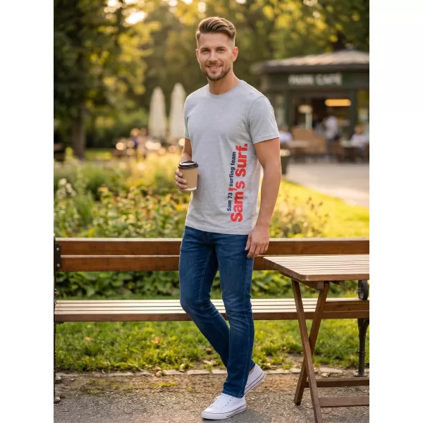  Rövid ujjú férfi póló SAM 73 MT 766 VILÁGOSSZÜRKE 