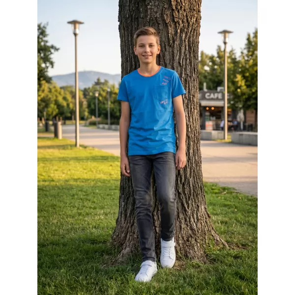 Fiú T -póló rövid ujjú SAM 73 KTSR257 KÉK 