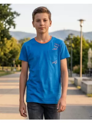 Fiú T -póló rövid ujjú SAM 73 KTSR257 KÉK