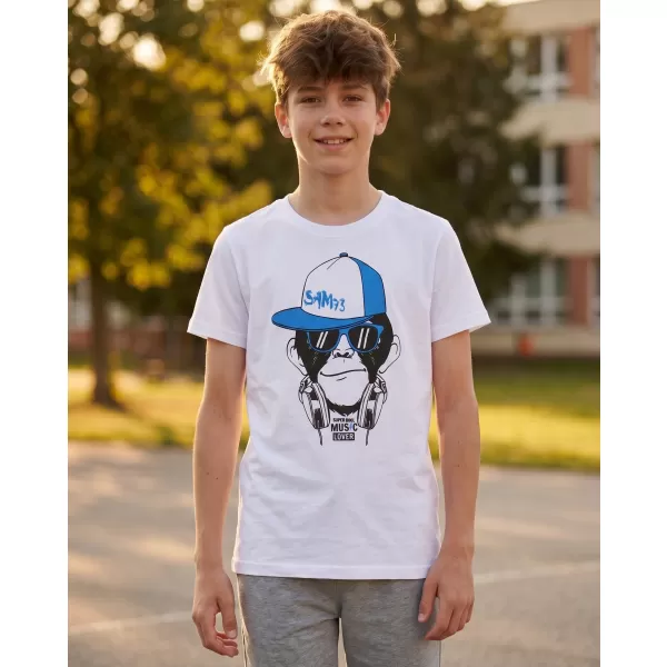  Fiú rövid ujjú póló SAM 73 BT 535 FEHÉR 