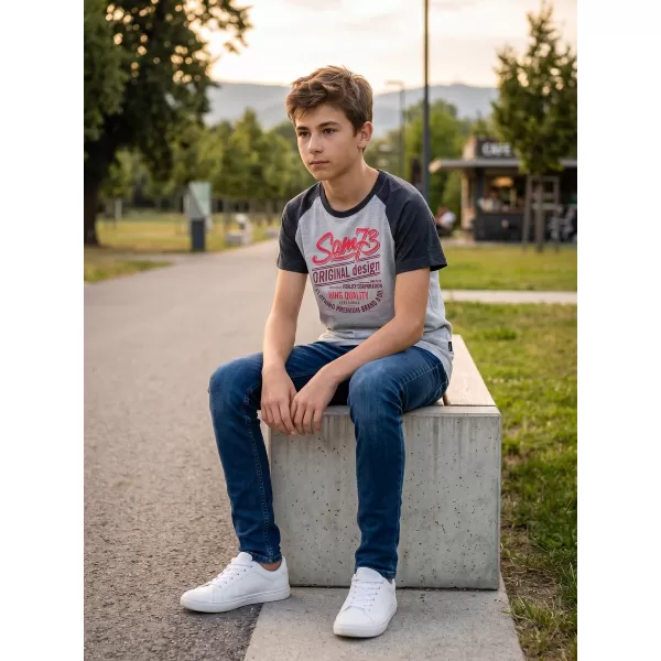  Fiú T -póló rövid ujjú SAM 73 BT 539 VILÁGOSSZÜRKE 
