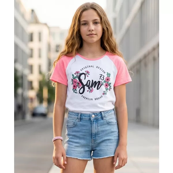  Rövid ujjú lány póló SAM 73 GT 540 NEON 