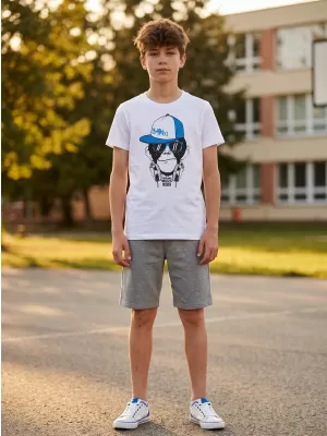 Fiú rövid ujjú póló SAM 73 BT 535 FEHÉR