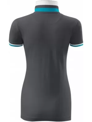 Női póló gallérral MALFINI PREMIUM COLLAR UP 257 VILÁGOS ANTRACIT