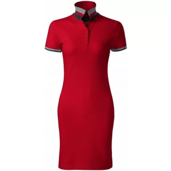  Női ruha gallérral MALFINI PREMIUM DRESS UP 271 PIROS KÉPLET 