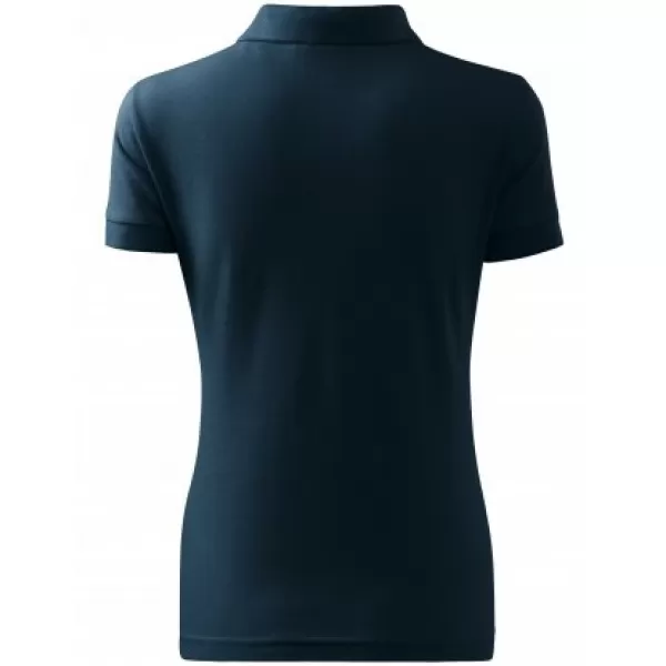  Női póló gallérral MALFINI COTTON 213 SÖTÉTKÉK 