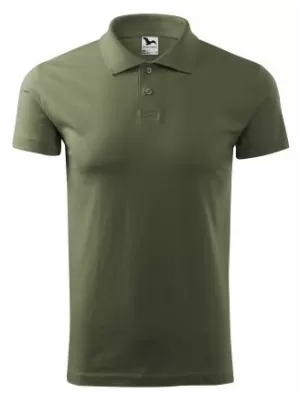 Férfi póló gallérral MALFINI SINGLE J. 202 KHAKI
