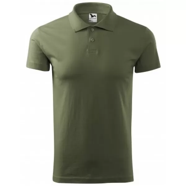  Férfi póló gallérral MALFINI SINGLE J. 202 KHAKI 