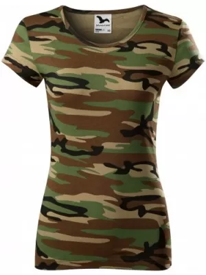 Női póló MALFINI CAMO PURE 122 TEREPSZÍNŰ BARNA