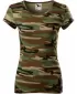 Női póló MALFINI CAMO PURE 122 TEREPSZÍNŰ BARNA