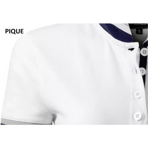  Férfi póló gallérral MALFINI PREMIUM COLLAR UP 256 FEHÉR 