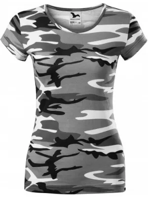 Női póló MALFINI CAMO PURE 122 TEREPSZÍNŰ SZÜRKE