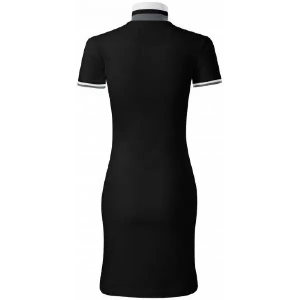 Női ruha gallérral MALFINI PREMIUM DRESS UP 271 FEKETE 