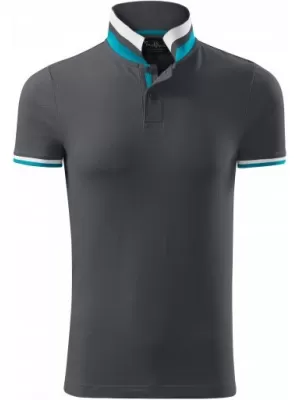 Férfi póló gallérral MALFINI PREMIUM COLLAR UP 256 VILÁGOS ANTRACIT