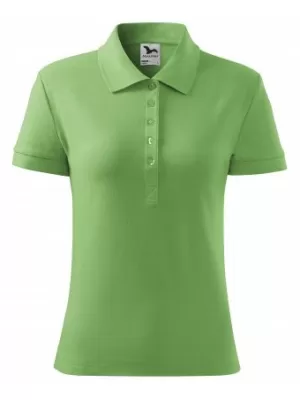 Női póló gallérral MALFINI COTTON 213 FŰ ZÖLD