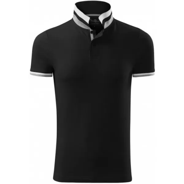  Férfi póló gallérral MALFINI PREMIUM COLLAR UP 256 FEKETE 