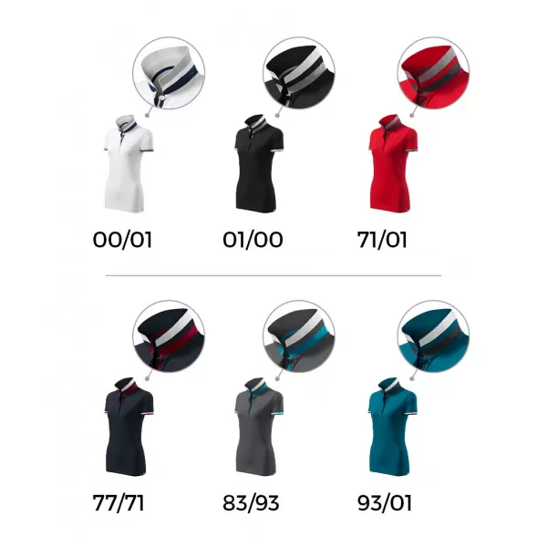  Női póló gallérral MALFINI PREMIUM COLLAR UP 257 SÖTÉT SÖTÉTKÉK 