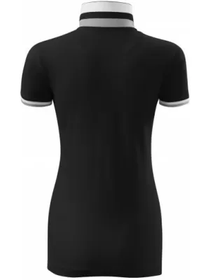 Női póló gallérral MALFINI PREMIUM COLLAR UP 257 FEKETE