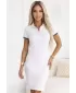 Női ruha gallérral MALFINI PREMIUM DRESS UP 271 FEHÉR