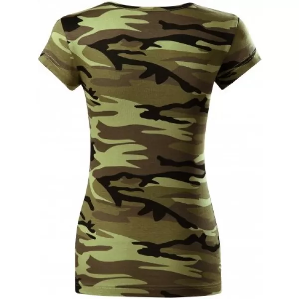  Női póló MALFINI CAMO PURE 122 TEREPSZÍNŰ ZÖLD 