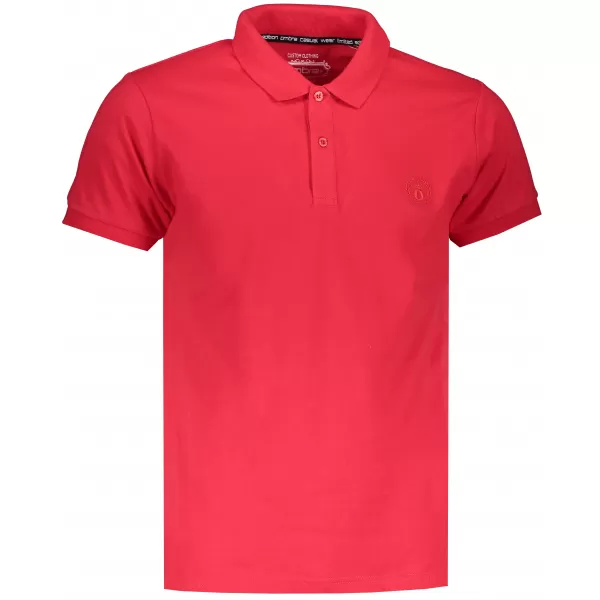  Mens t -ing egy gallérral OMBRE AS1048 PIROS 