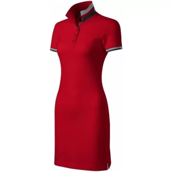  Női ruha gallérral MALFINI PREMIUM DRESS UP 271 PIROS KÉPLET 