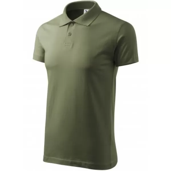  Férfi póló gallérral MALFINI SINGLE J. 202 KHAKI 