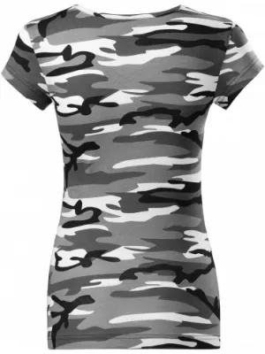 Női póló MALFINI CAMO PURE 122 TEREPSZÍNŰ SZÜRKE