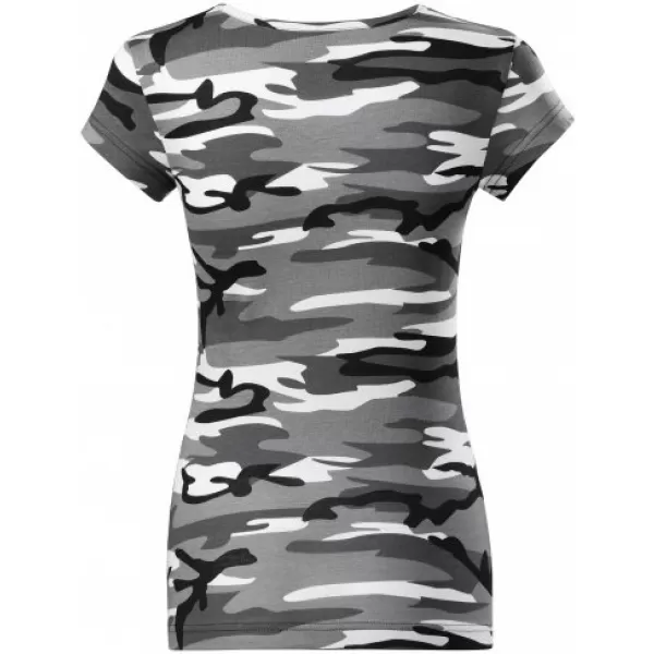  Női póló MALFINI CAMO PURE 122 TEREPSZÍNŰ SZÜRKE 