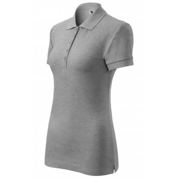  Női póló gallérral MALFINI COTTON 213 SÖTÉTSZÜRKE KIEMELÉSEK 