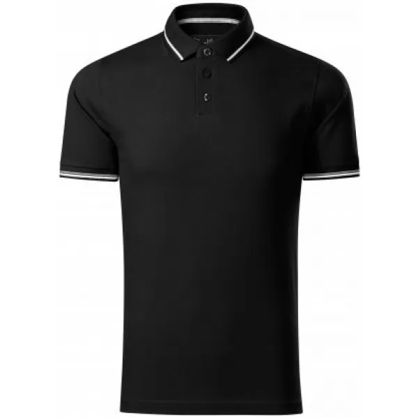  Férfi póló gallérral MALFINI PREMIUM PERFECTION PLAIN 251 FEKETE 