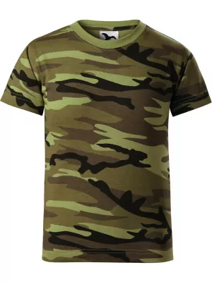 Gyermek póló MALFINI CAMOUFLAGE 149 TEREPSZÍNŰ ZÖLD