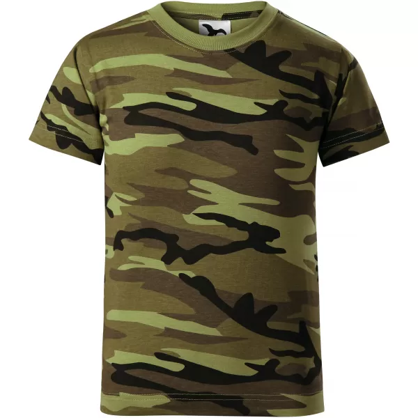  Gyermek póló MALFINI CAMOUFLAGE 149 TEREPSZÍNŰ ZÖLD 