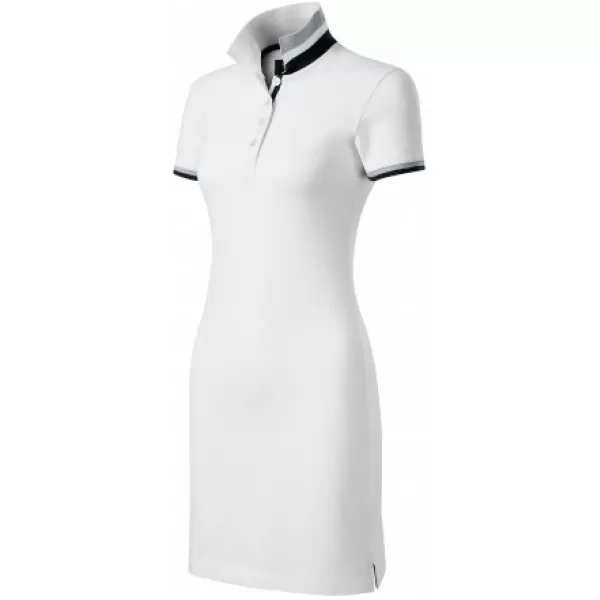  Női ruha gallérral MALFINI PREMIUM DRESS UP 271 FEHÉR 