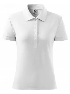 Női póló gallérral MALFINI COTTON 213 FEHÉR