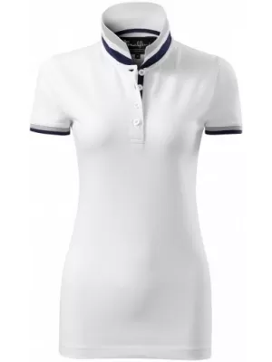 Női póló gallérral MALFINI PREMIUM COLLAR UP 257 FEHÉR