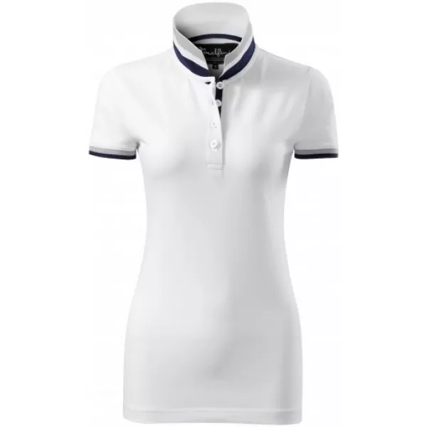  Női póló gallérral MALFINI PREMIUM COLLAR UP 257 FEHÉR 
